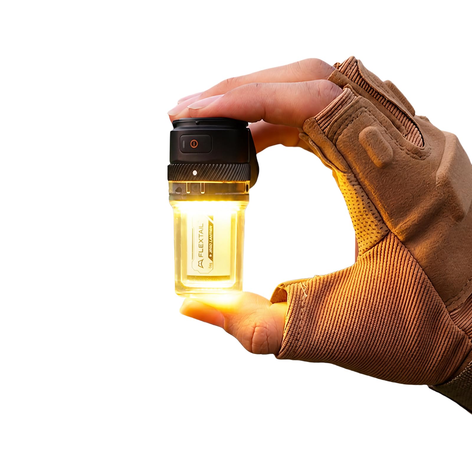 FLEXTAILGEAR Zero Lantern, Lanterne de Camping Portable Ultra-légère (56 g), Rechargeable (1100 mAh), Torche et Lampe de Camping 2 en 1, 4 Modes d'éclairage, 300LM, Accessoire de Camping d'urgence.