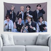 Stray Kids Tapestry Home Decor Art Wall Decor Fabric Decor Room Poster Wall Decor Fabric Hanging Picture Background Multifunction Personality Decoration Supplies 40x60 inches