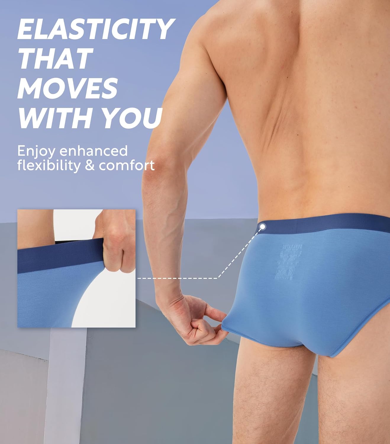 Separatec Men's Briefs Rayon Made from Bamboo Breathable Seamless Underwear Dual Pouch Comfort Underwear for Men 4 Pack - Image 7