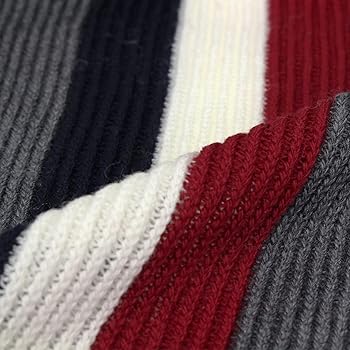 Amazon | [モンクレール] トリコロールライン ウールマフラー【グレー