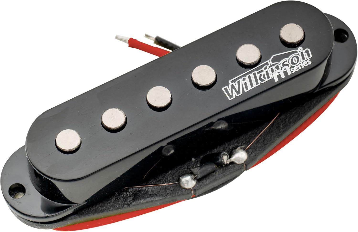 Wilkinson M Series High Output Alnico 5 Strat Single Coil Middle Pickup for Stratocaster Electric Guitar, Black
