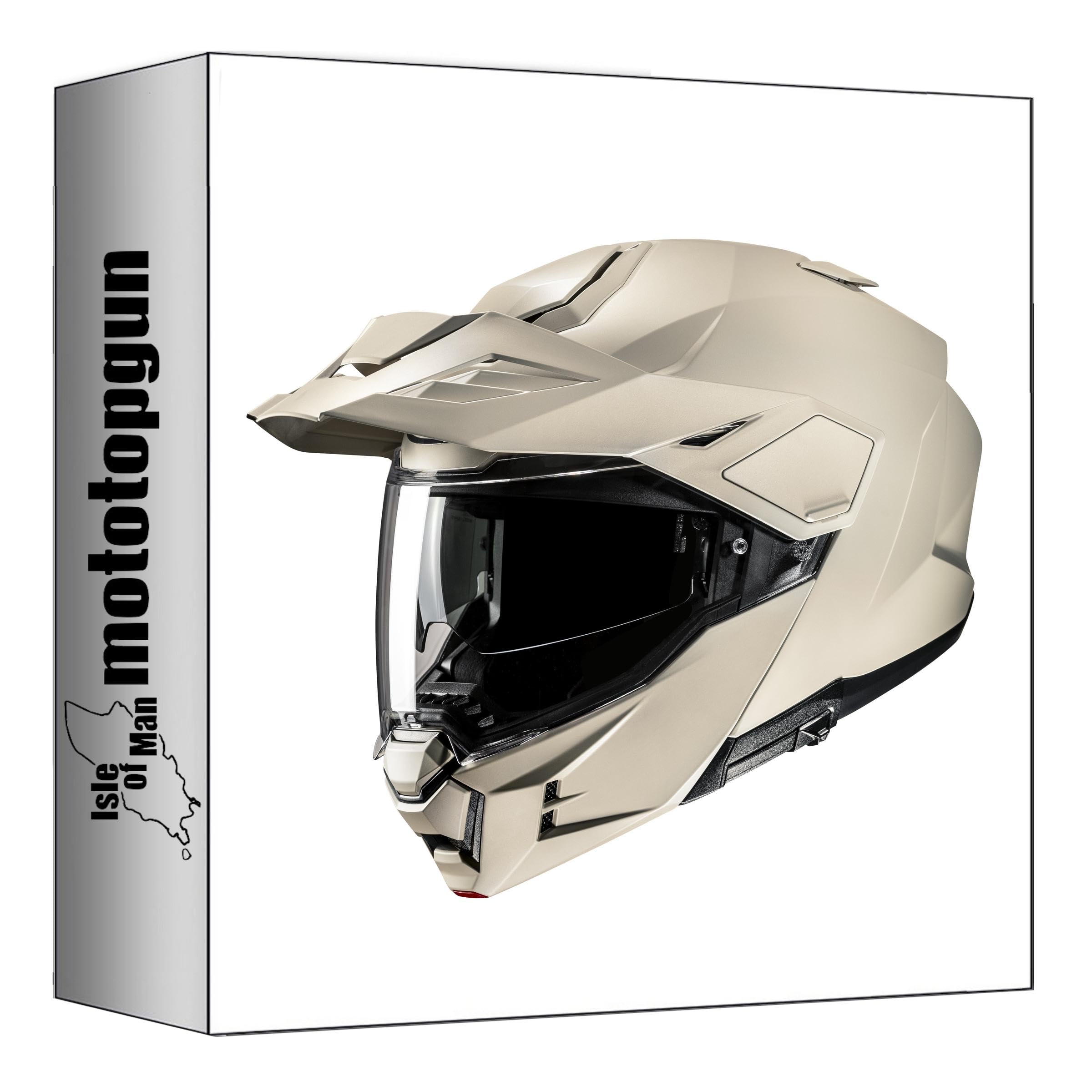 Casque modulable HJC i80 sable semi-mat taille S pour moto de route
