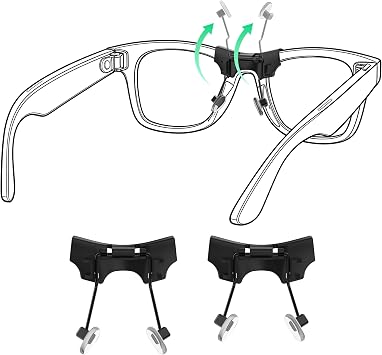 Eyeglass Nose Pads for Ray-Ban Meta Wayfarer Gen 2/1 RW4006/RW4008/RW4012 | HiBloks Rechargeable Anti-slip Clip-on Glasses Nose Holder for Rayban Meta Wayfarer Gen 2/1 Smart Glasses Accessories