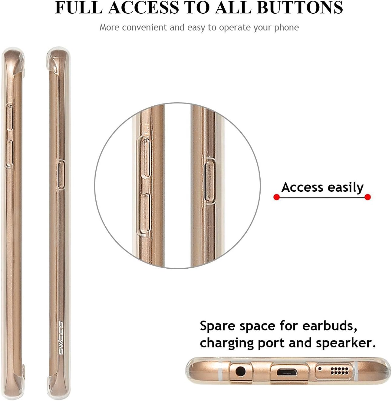 SWEES for Galaxy S7 Edge Case, Ultra Slim Thin Soft Silicone TPU Case Special 3D Relief Printing Pattern Design Full Protective Back Cover for Samsung Galaxy S7 Edge 5.5 inch (2016 Released), Totem