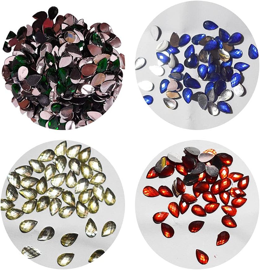 INDIKONB Multicolor Rhinestones Flatback Pastable Kundan Stones ...