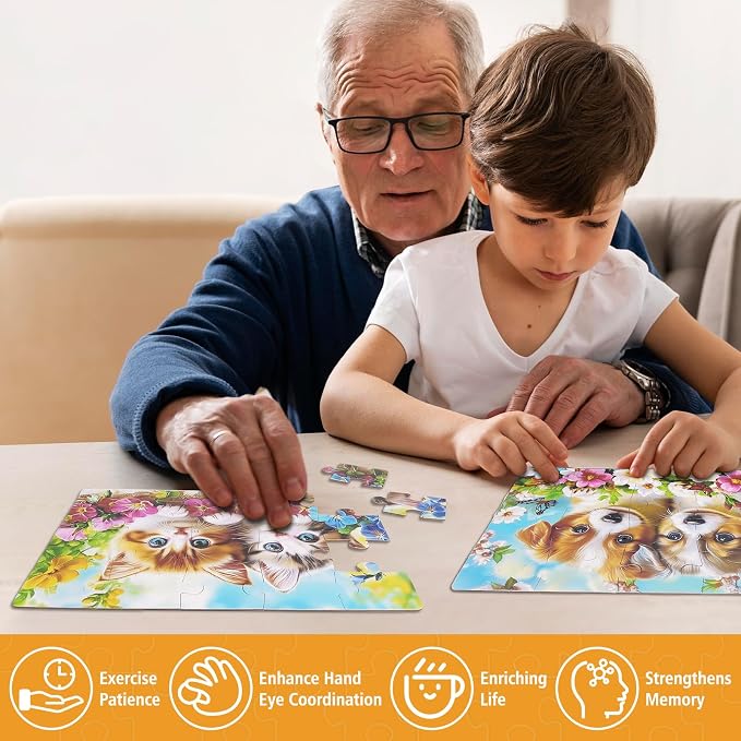 6 Puzzles Grandes para Adultos Mayores con Demencia miniatura 2