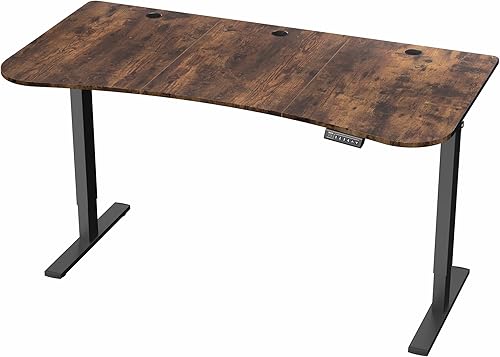 Vista 682 de VIVO DESK-KIT-1W6G - Escritorio eléctrico de pie de 60 x 24 pulgadas, ajuste de altura de memoria, serie 1B, parte superior de nogal oscuro de una