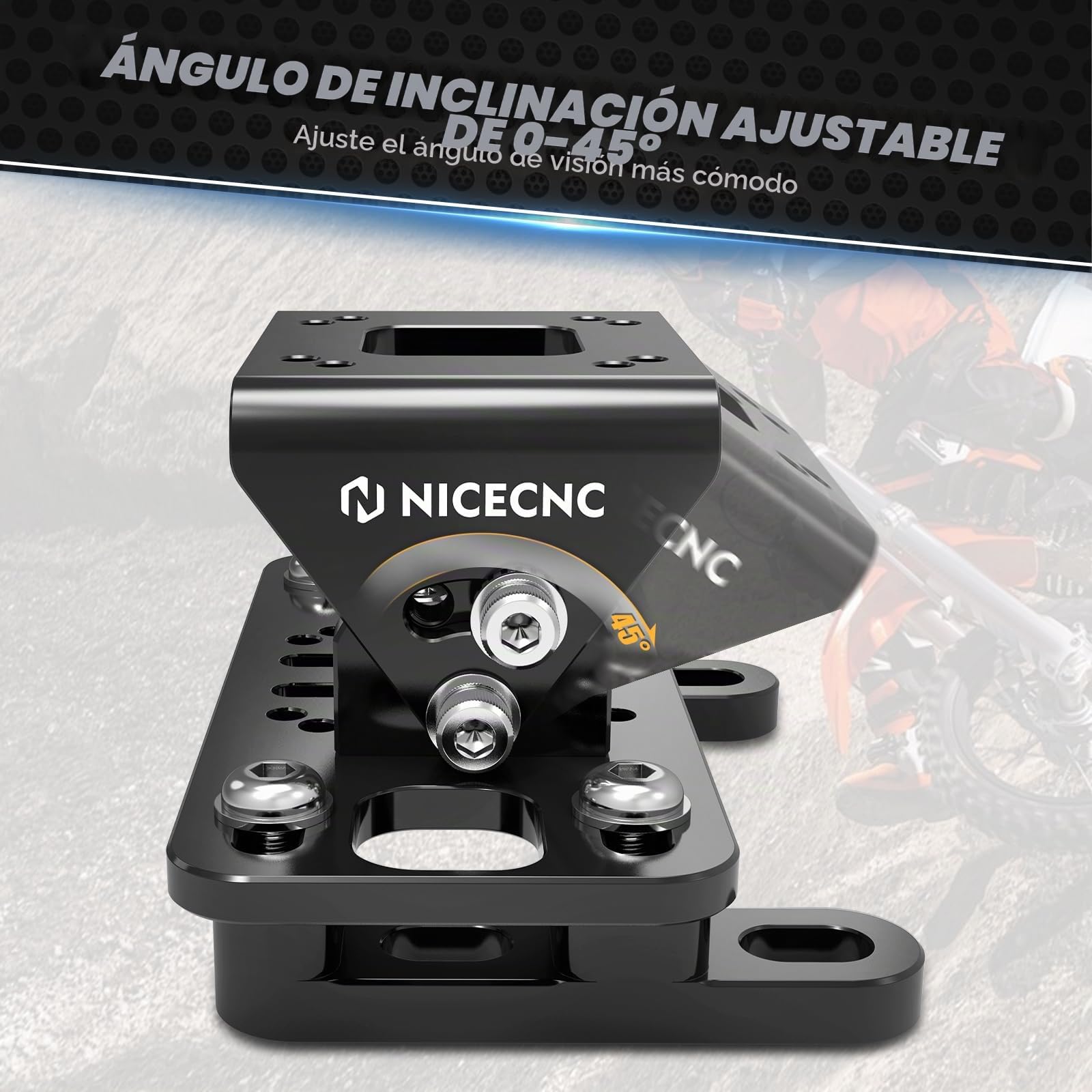 NICECNC Soporte Ajustable para GPS Compatible con 125-530 SX/SX-F/EXC/EXC TPI/EXC-F/XC/XC-F/XC-W/XC-W TPI/XCF-W 2004-2024, Ver Ajuste