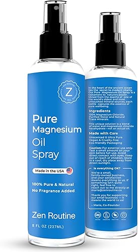 Miniatura 7 de Spray de aceite de magnesio orgánico puro  Rápida absorción  Promueve el sueño tranquilo y la relajación  Fabricado en Estados Unidos 8 fl oz8.0 fl
