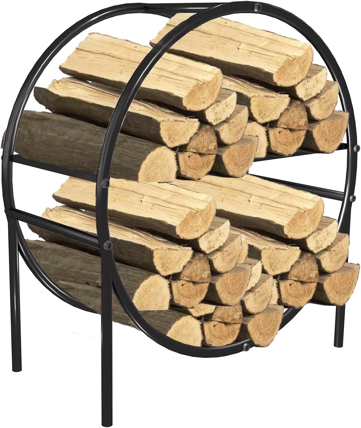 Katrawu Firewood Holder 27in, Firewood Rack Outdoor Indoor