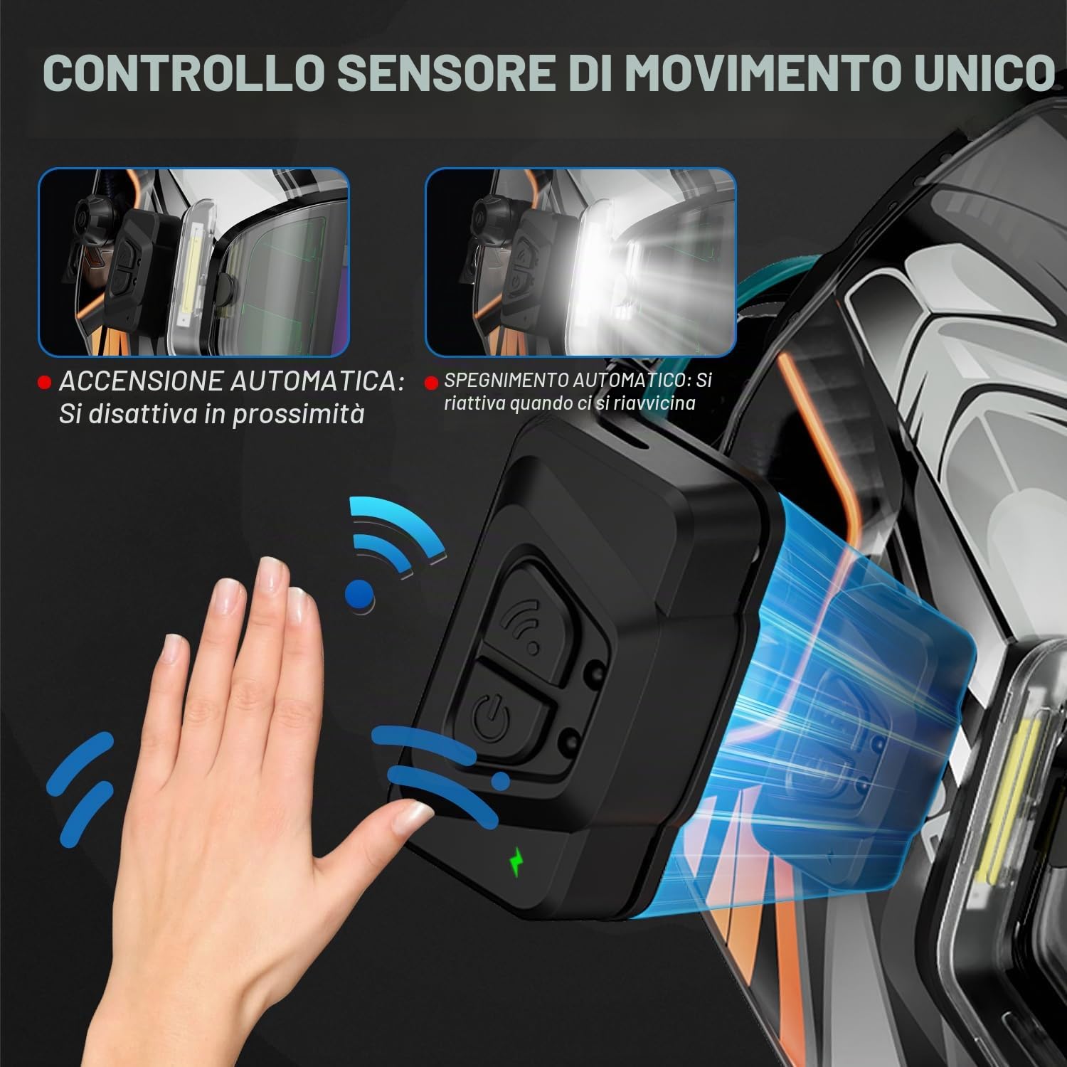 ANDELI Casco da Saldatore Panoramico180°con Visiera Laterale,100x95mm ampio campo visivo,Oscuramento Automatico 4/5-8/9-13,True Color,4 Sensori,Alimentazione Solare,Protezione UV/IR fino a DIN 16