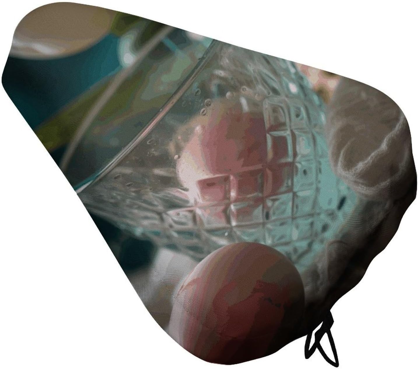 Eggs in Cup Bike Seat Cover Soft Waterproof Bike Saddle Rain Cover with Drawstring Rainproof Dust Resistant Bicycle Seat Cushion Protector for Outdoor Travel, Stationary Bikes