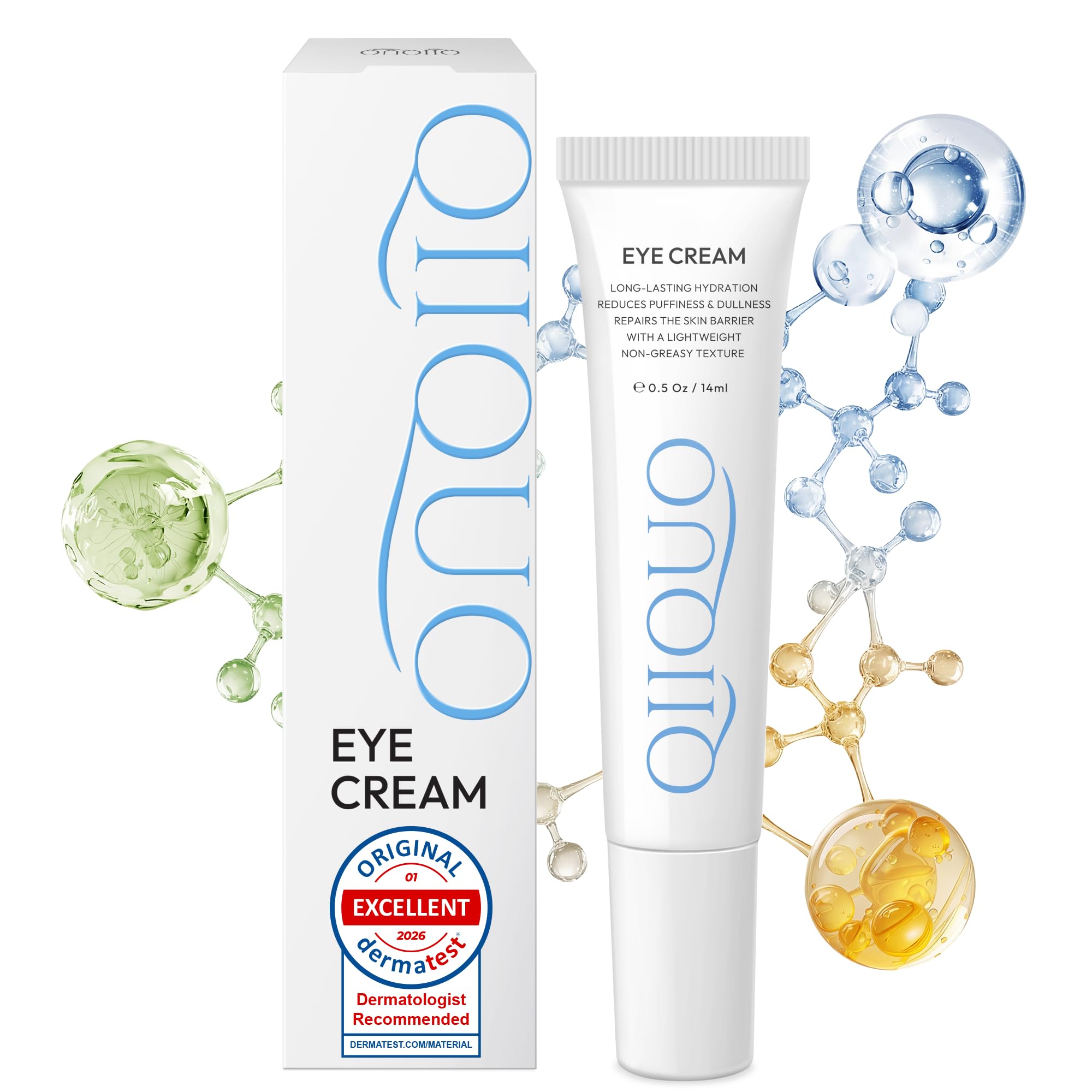 Crema Contorno Occhi per Pelli Sensibili – Versione Pro 2026 con Niacinamide al 4% Riduce le Occhiaie, Triple Ceramidi Attenuano le Rughe – Senza Profumo, Non Grassa, Blu