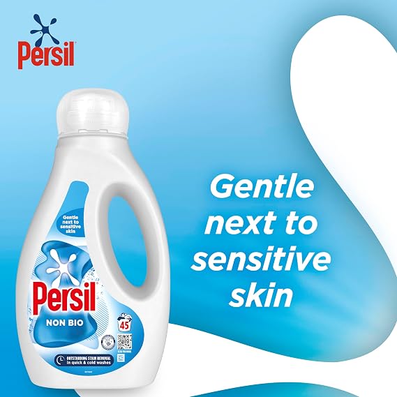 Persil Non Bio Laundry Washing Liquid Detergent 45 washes (1.215 L)