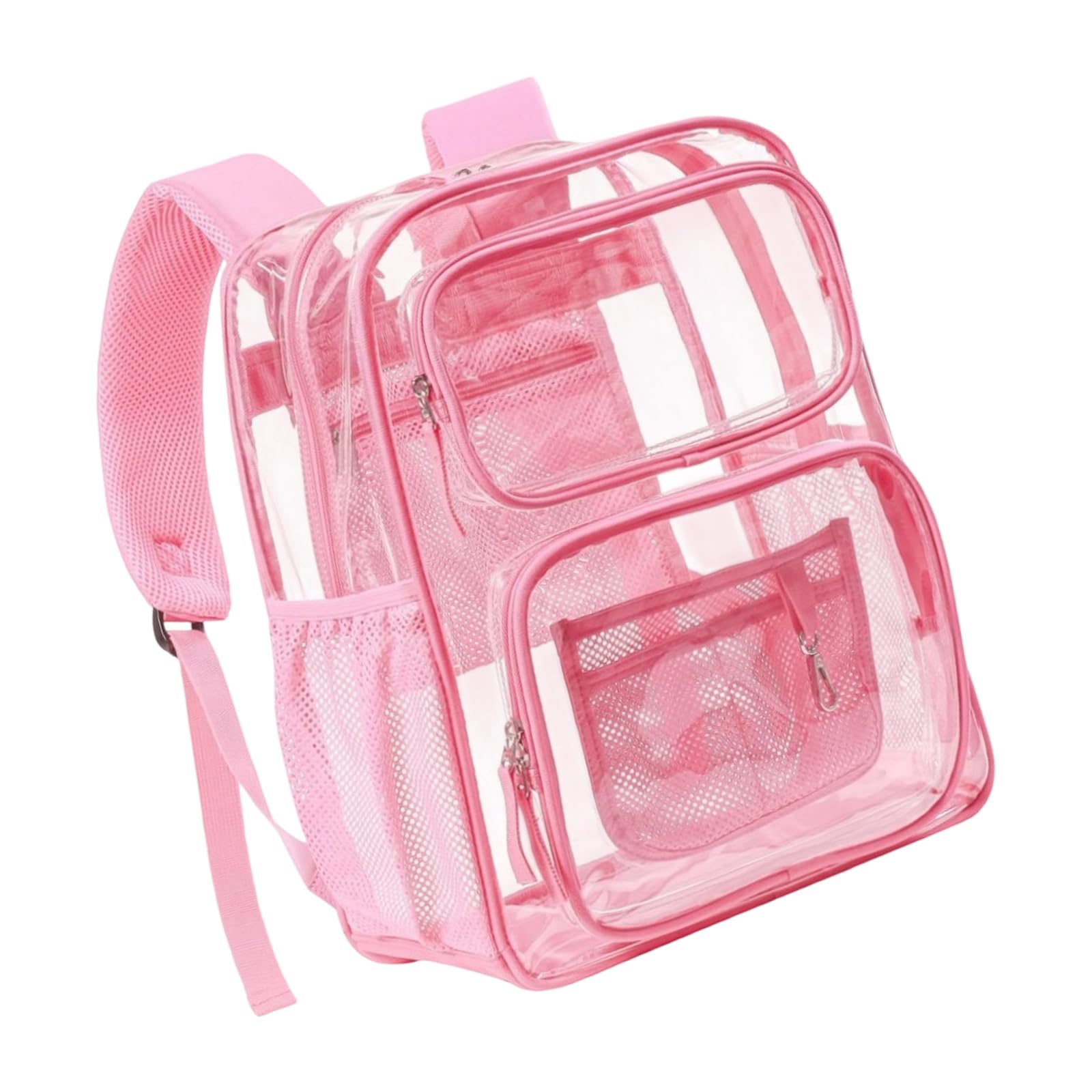 Zaino trasparente in PVC trasparente Heavy Duty Scuola Bookbags See Through Bag per College Lavoro Viaggi Sicurezza Concerti Heavy Duty Trasparente Zaino Trasparente Pvc Bookbags, A, One Size