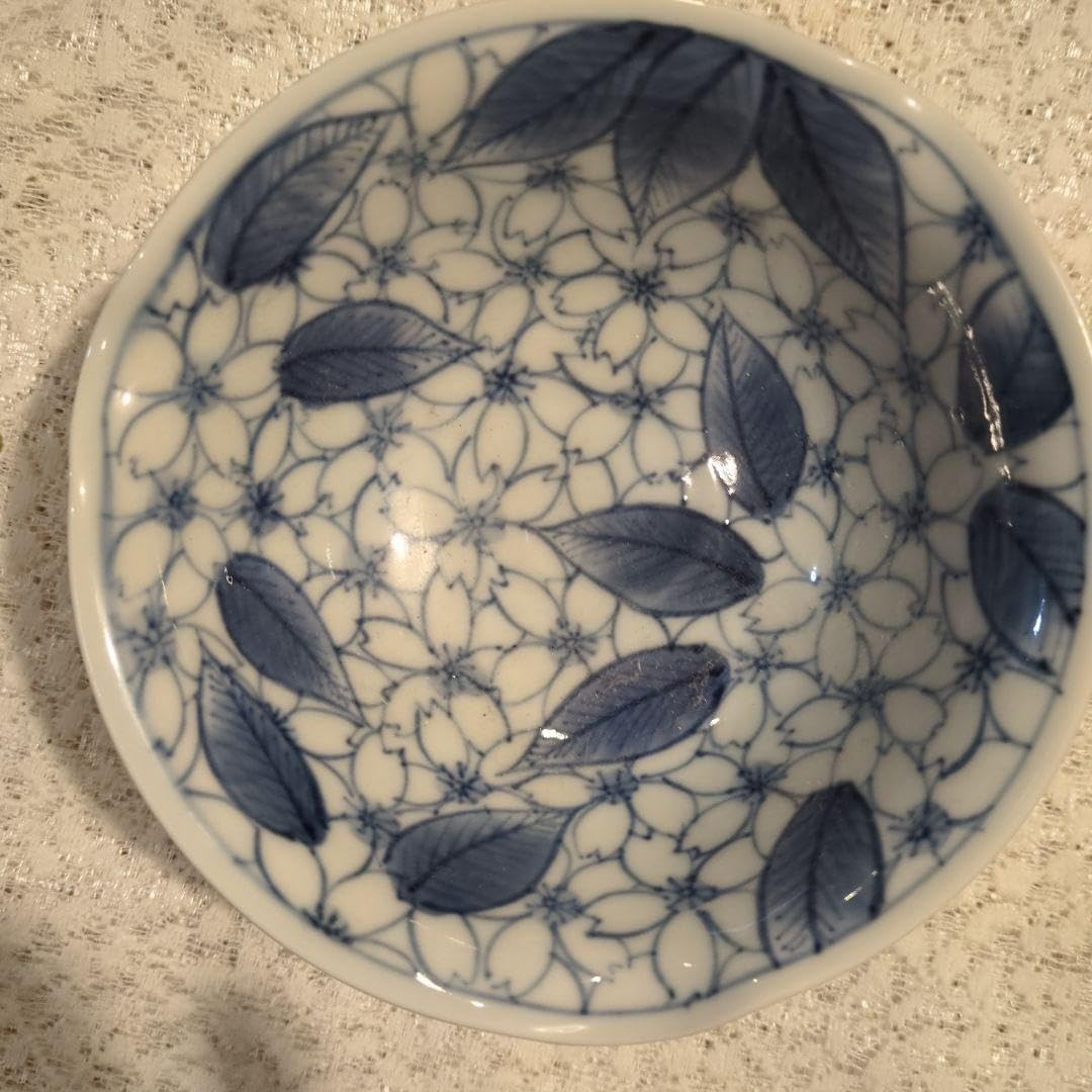 源右衛門窯 染付 双鶴紋 飛翔又鶴 大鉢六方皿 縁起物 源右衛門窯 染付