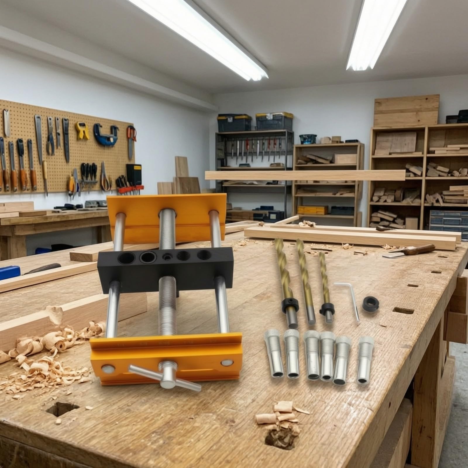 Kit di Guida Trapano | Morsetto a Ingrato, di Foratura gno, Robusto, per in Legno, Officina
