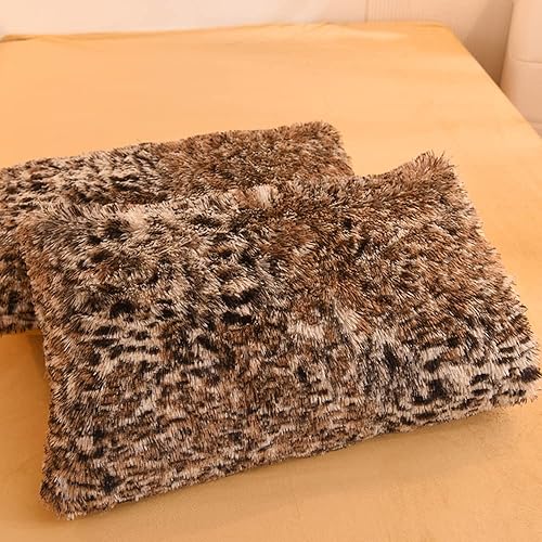 Miniatura 4 de Mengersi Juego de Funda de Edredón con Estampado de Leopardo Peludo y Esponjoso, Funda de Edredón de Terciopelo con Estampado de Guepardo, Funda de
