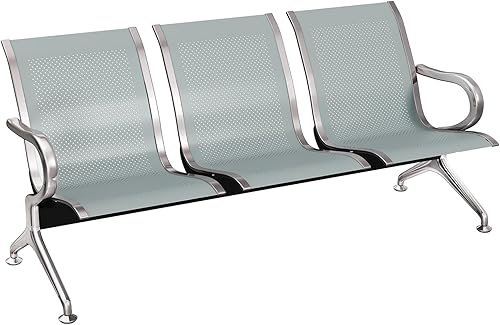 Miniatura 8 de Sillas de recepción para sala de espera, sillas de recepción de aeropuerto con brazos, sillas de invitados de oficina para banco, hospital, mercado