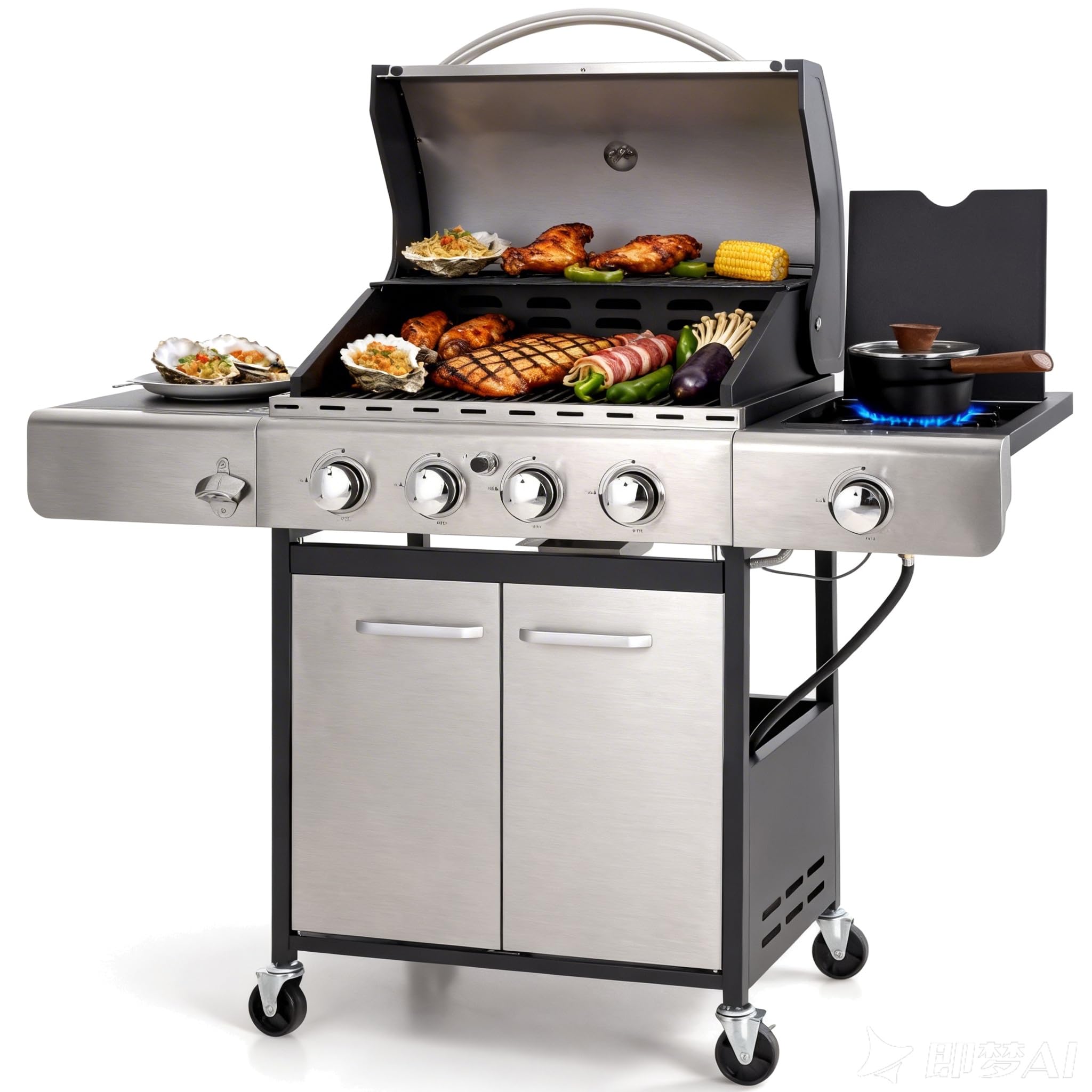 Sophia & William 4-Burner Propane Gas BBQ Grill