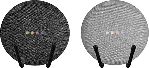 AUXPhome Self-Adhesive Hook Stick-on Mini Wall Mount Wall Holder Clip Wall Bracket Compatible, Smart Speaker Display Rack for Google Home Mini - 2/PK - Screws Included - No Google Home Mini