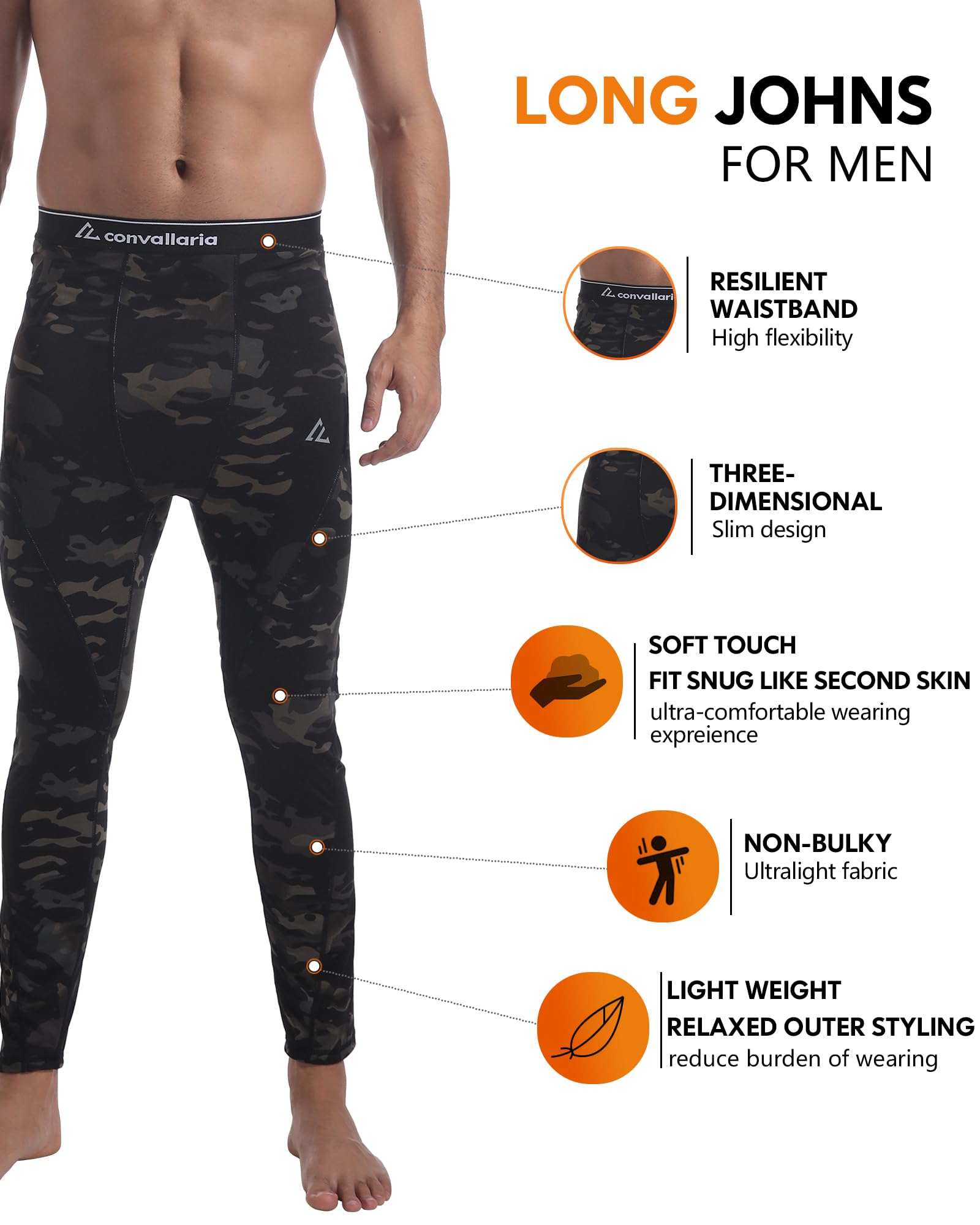 CL convallaria Ropa Termica Hombre Frio Conjunto Termico Hombre Ropa Interior Térmica Hombre Medias Termicas Hombre Invierno