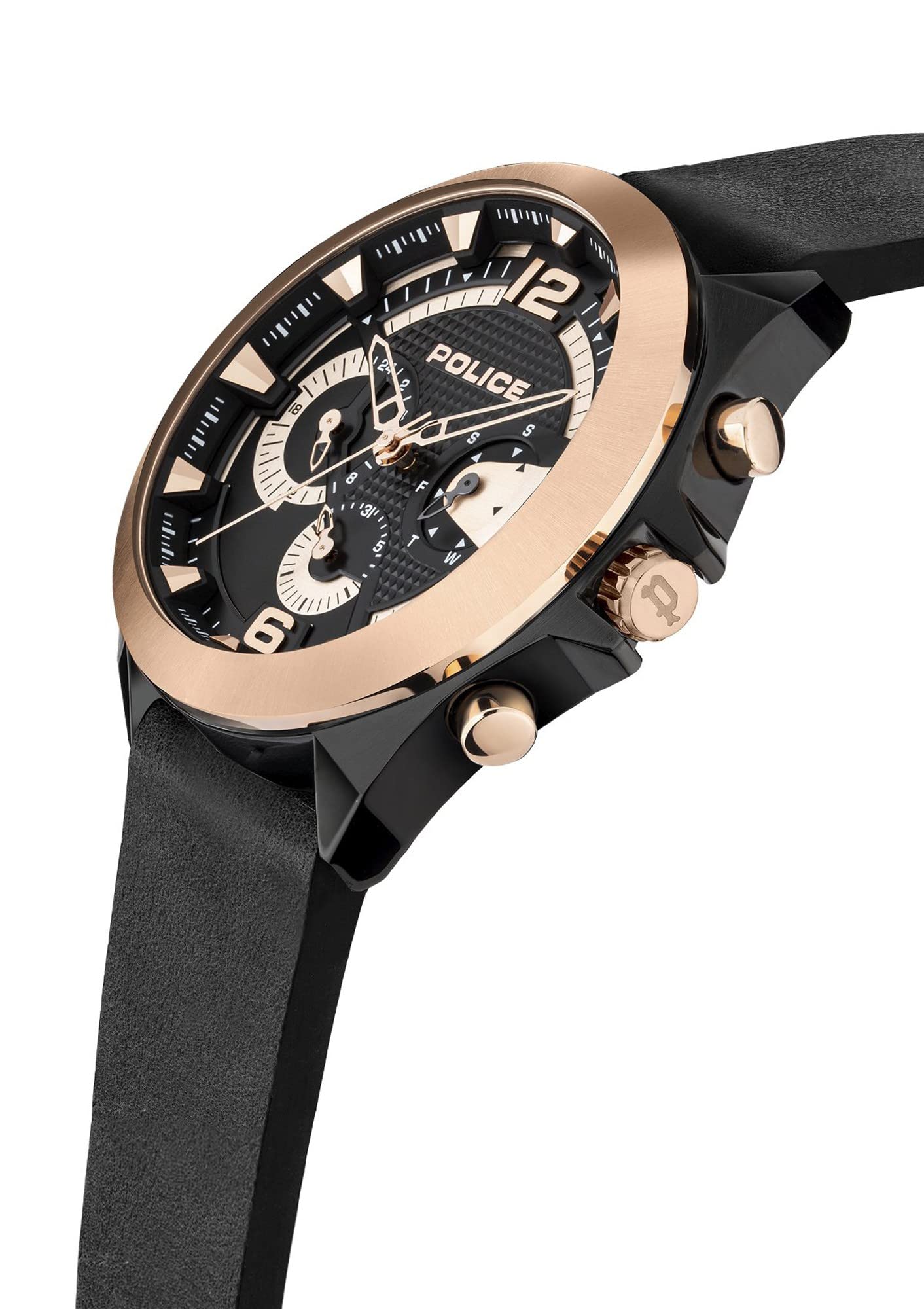 Police watches zenith orologio Uomo Analogico Al quarzo con cinturino in Pelle di vitello PEWJF2108740