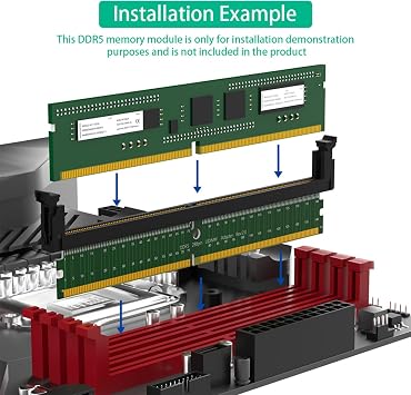 カード DDR5 DIMM 288Pin デスクトップメモリ保護カードスロットアダプタコンピュータアクセサリーメモリモジュールテスター