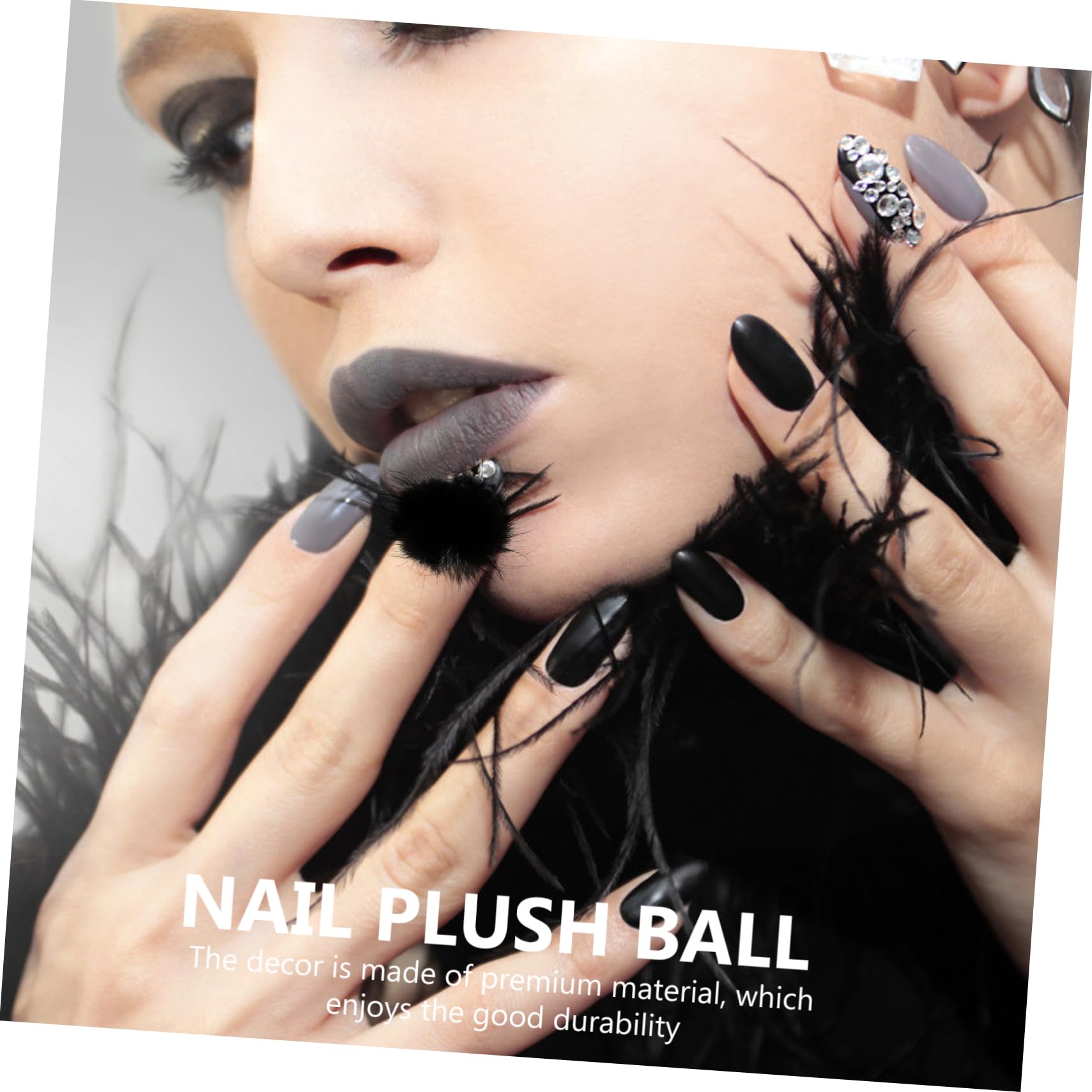 VICASKY 12pcs Nail Fur Ball Accessories Faux Pompom Fluffy Nail Plush Nail Decorations Large Has Manicure Decor Nail Decor Accessory Manicure Plush Ball Decor Nail Art Decor Magnet