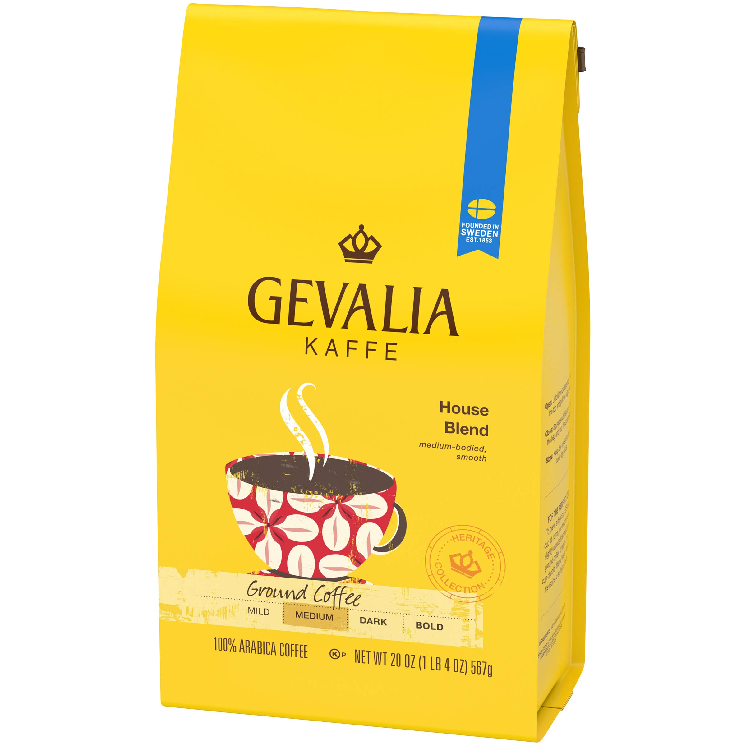 Gevalia Medium Roast Ground Coffee (20oz Bag)
