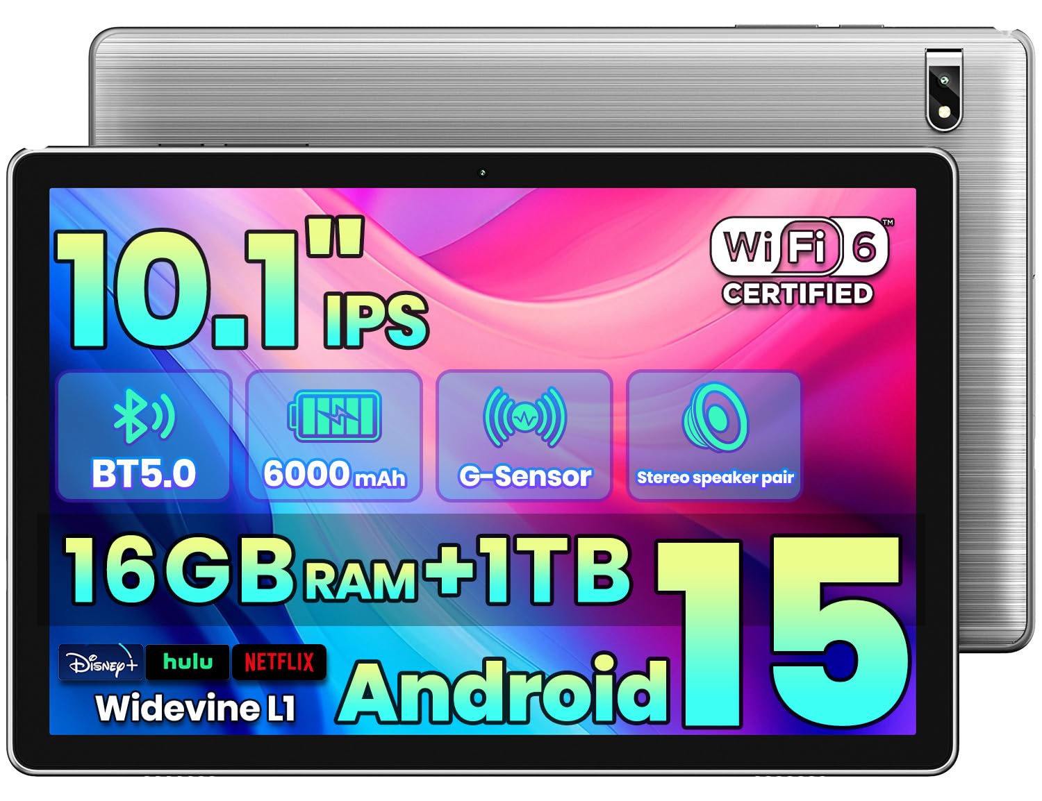 Tablet Android 15 2026, tablets de 10,1 polegadas com Gemini AI
