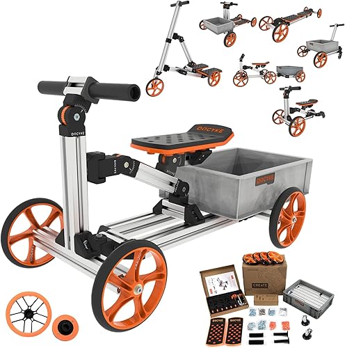 DOCYKE Kit de construcción 40 en 1 para niños, carrito de bicicleta de equilibrio sin pedales, juguetes para niños de 1 a 8 años, kit de