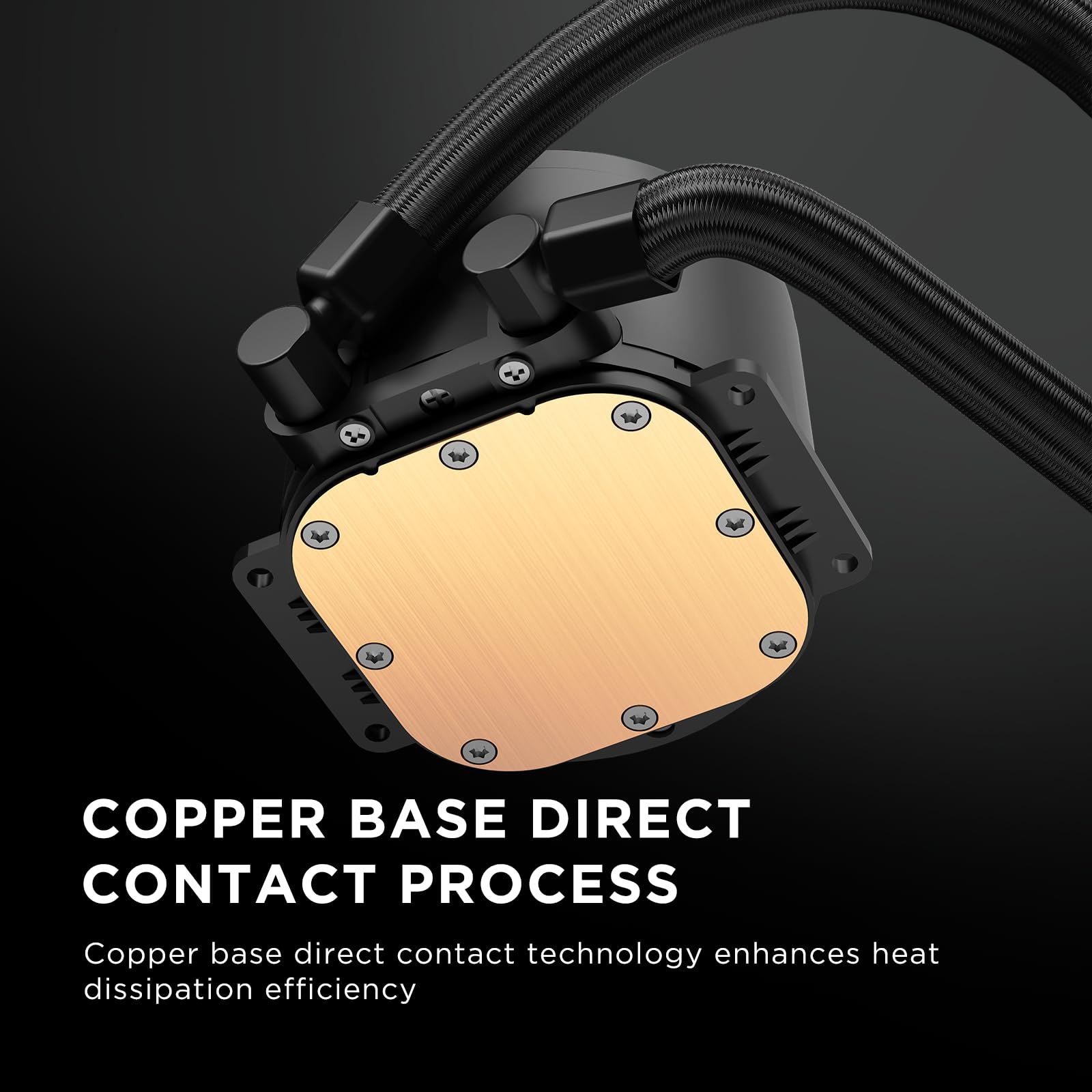 TZMRIT TK1 Coloured Light Aio Water Cooling CPU Cooler 800-1800RPM PWM Fan for LGA115X/1200/1700/1366/2011/2066, for FM2/FM2+/AM3+/AM4/AM5 (360BK)