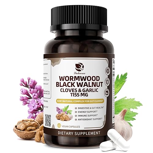 Lukaree 16-in-1 Wormwood Black Walnut Clove Cleanse for Humans Capsules