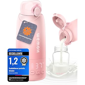 Portable Baby Bottle Warmer for Travelling with Self-Cleaning Function
