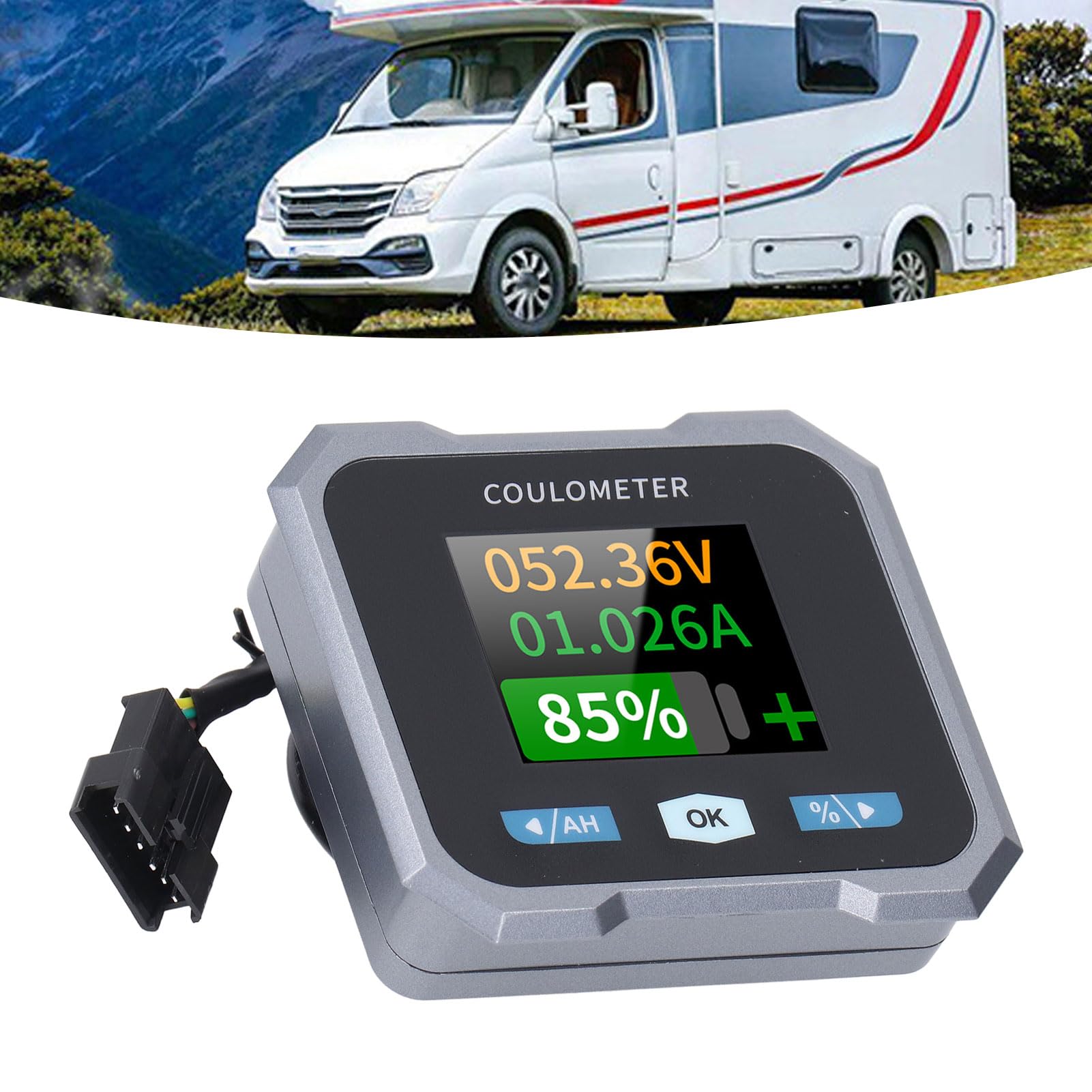 Generic 1,8-calowy Monitor Napięcia Akumulatora Bluetooth 400 A Wodoodporny do Wózków Elektrycznych i łodzi z aplikacją na Smartfona
