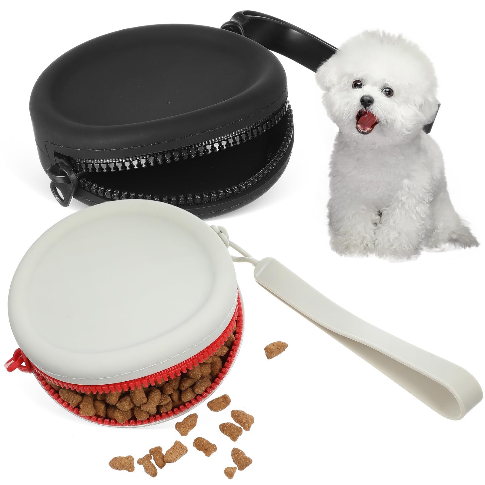 Bolsa de silicona para golosinas de perros en paseos diarios y sesiones de entrenamiento activo