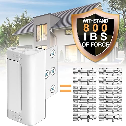 Miniatura 2 de Cerradura de seguridad para el hogar, cerradura de refuerzo de puerta fácil de abrir a prueba de niños con soporte de parada de 3.0 in 800 libras