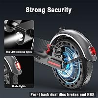 Vista 6 de Patinete eléctrico – Neumáticos sólidos de 8.5"/10", motor de 350 W/500 W, hasta 19-22 MPH y 21-24 millas de largo alcance portátil para adultos