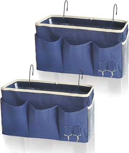 Organizador de almacenamiento colgante para literas y camas de hospital, cama de dormitorio universitario, se puede colocar lentes, libros,