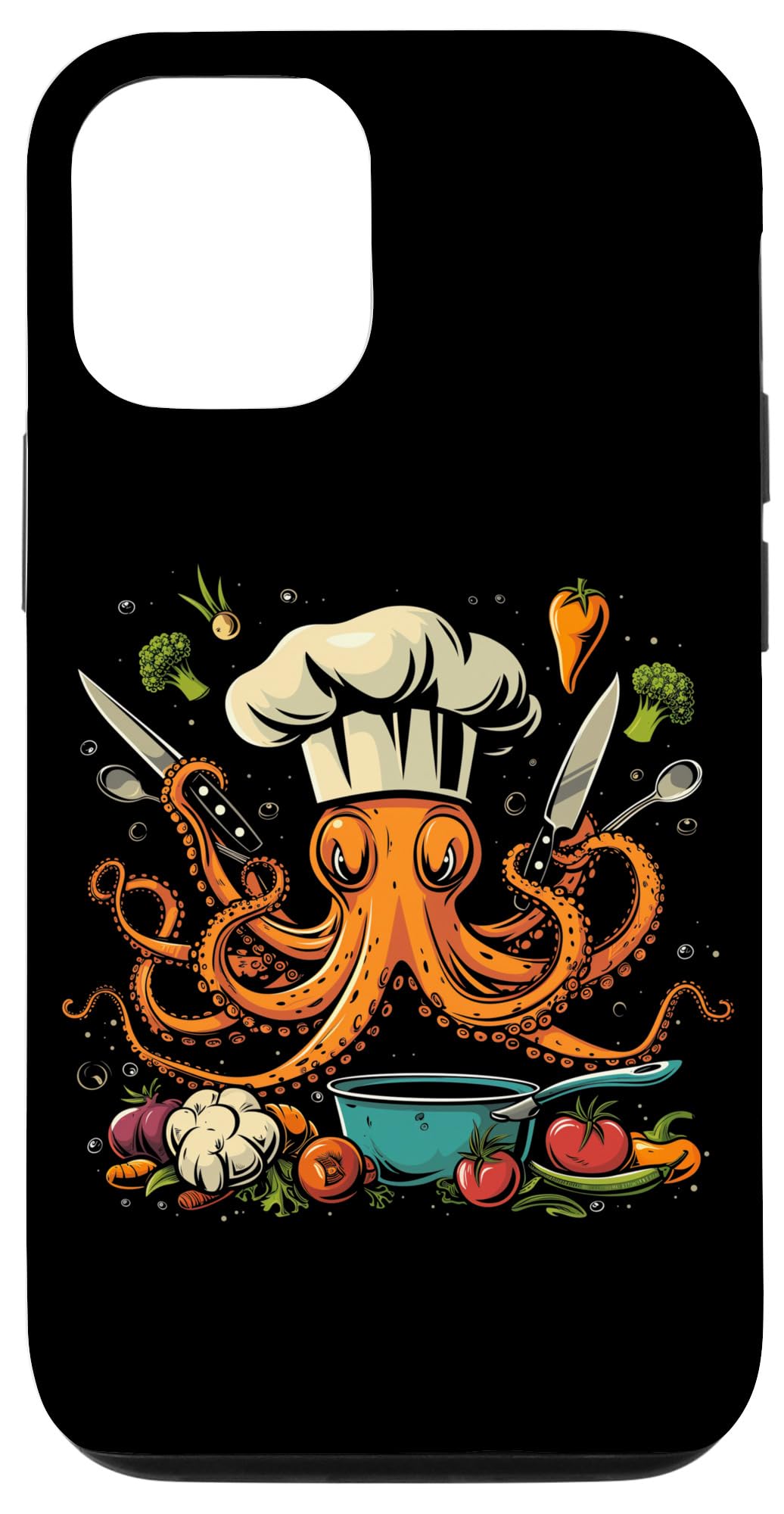 iPhone 14 Chef Octopus Kraken Funny Cooking Sous Chef Cook Case