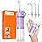 Bitvae P1 Water Dental Flosser, Portable Water Cleaner Picks, Cordless Mini Water Teeth Cleaners with Telescopic Water Tank, IPX7 Waterproof Oral Irrigator, Brace & Sensitive Teeth Care, Purple