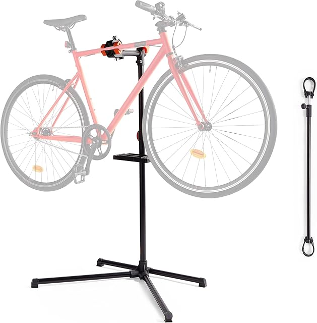 VonHaus Bike Workstand - Height Adjustable Bike Maintenance Stand with Quick Release Handles - Heavy Duty Bike Repair Stand for all Bike Types up to 30kg - Bike Stand for Maintenance with Tool Tray