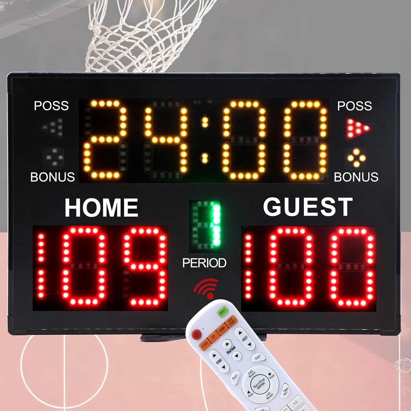 Tableau de bord électronique LED avec télécommande pour score et sport