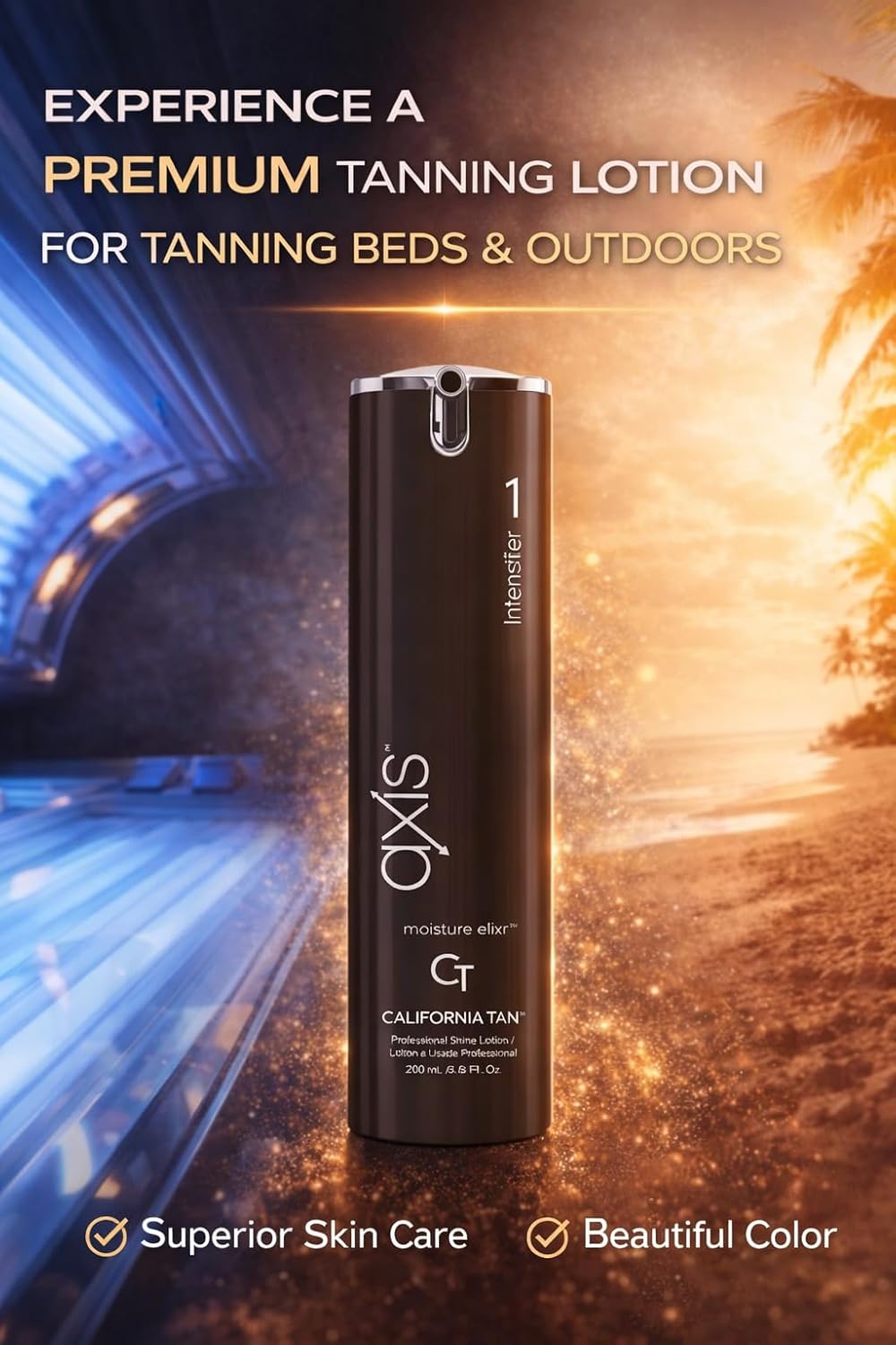 California Tan CT Axis Step 1 Intensifier Tanning Bed Lotion 6.8 ounces