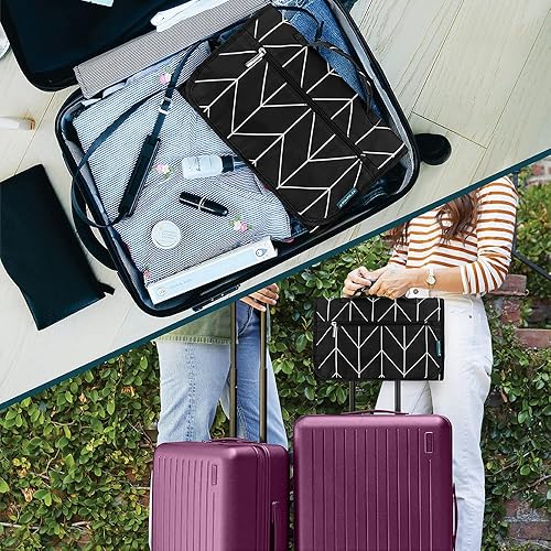 Miniatura 6 de PAVILIA Neceser colgante para mujeres y hombres bolsa de artículos de tocador plegable de viaje bolsa de artículos de aseo para joyas enrollables