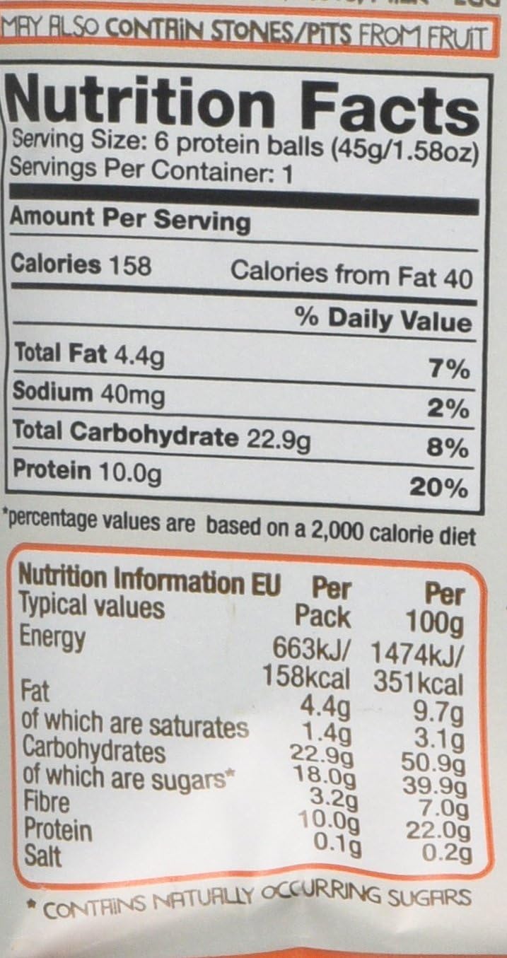 The Protein Ball Co Cacoa and Orange Whey Protein Ball 10 ...