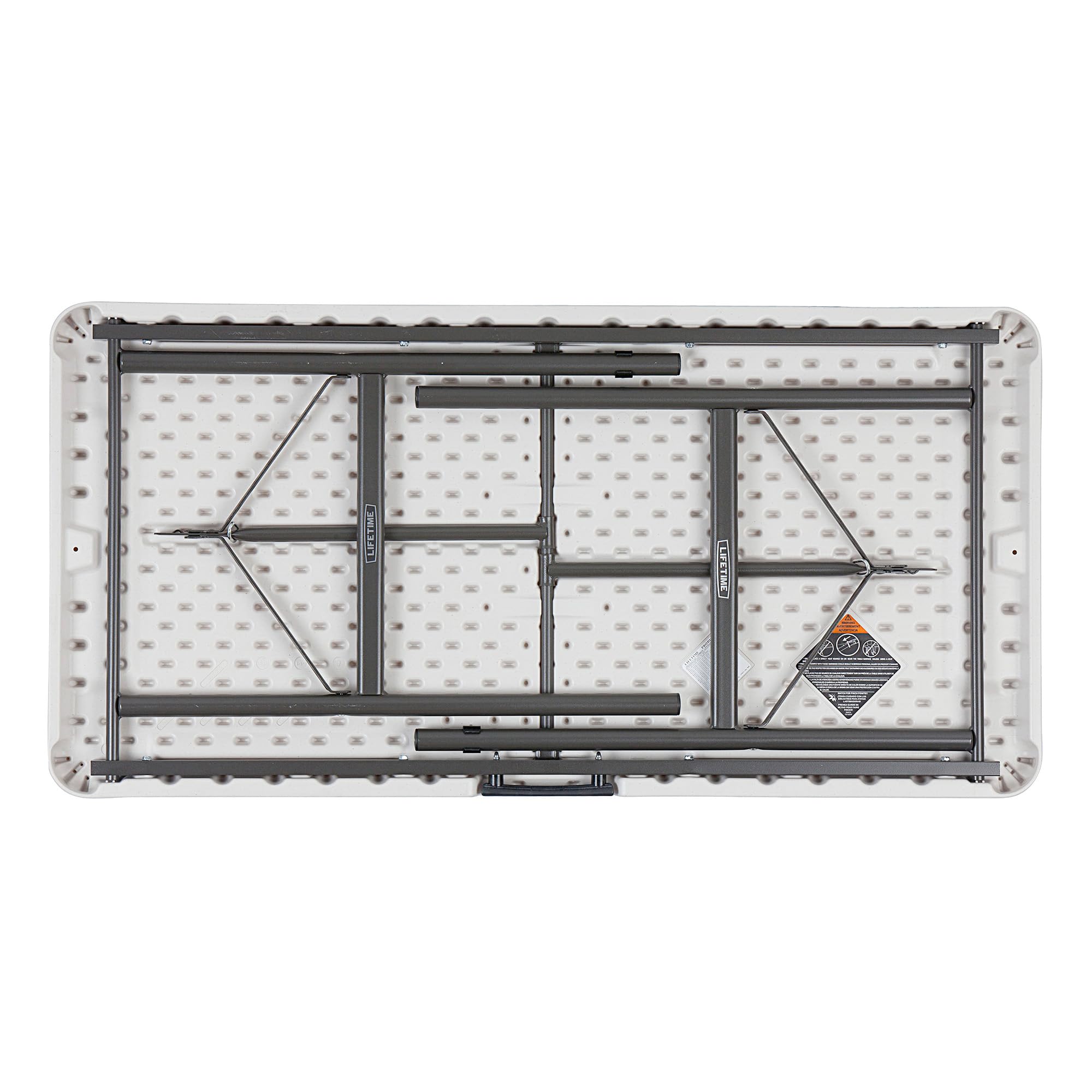 LIFETIME 92108 - kremowy prostokątny składany stół nogi 122x61x74 cm