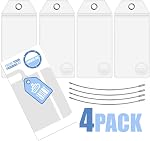 Cruise On Cruise Luggage Tag Holde [4 Pack] - Fits All Carnival & Seabourn Ships & Tags - Cruise Essentials 2026 & 2027 - Waterproof & Clear Luggage Tags
