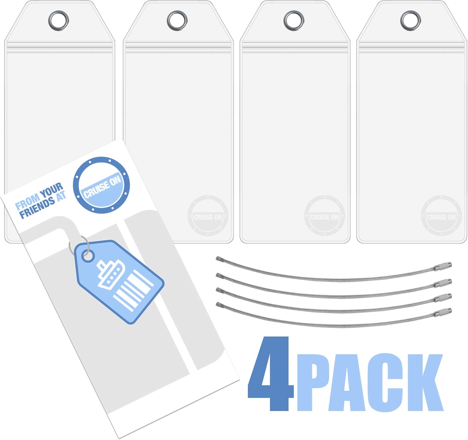  | Carnival Luggage Tag Holders by Cruise On - Fits All Carnival Cruise Line Ships & Tags for Cruises in 2020 & 2021 | Luggage Tags